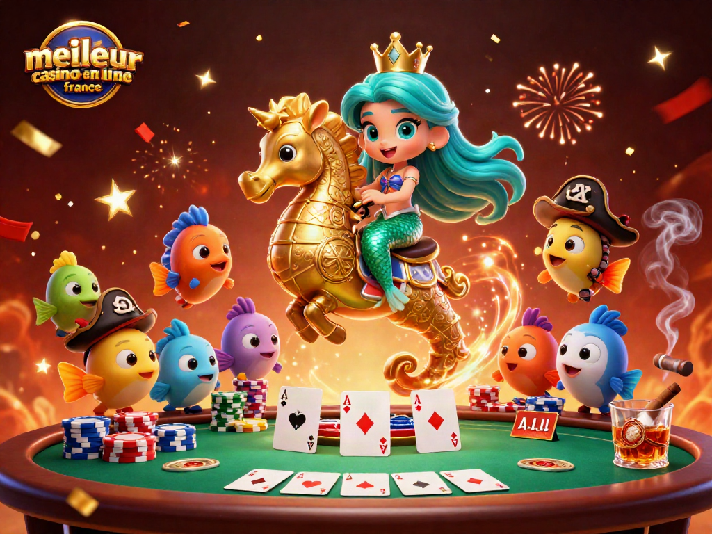 Meilleur casino en ligne France : plongez dans une aventure captivante avec une princesse et son hippocampe.