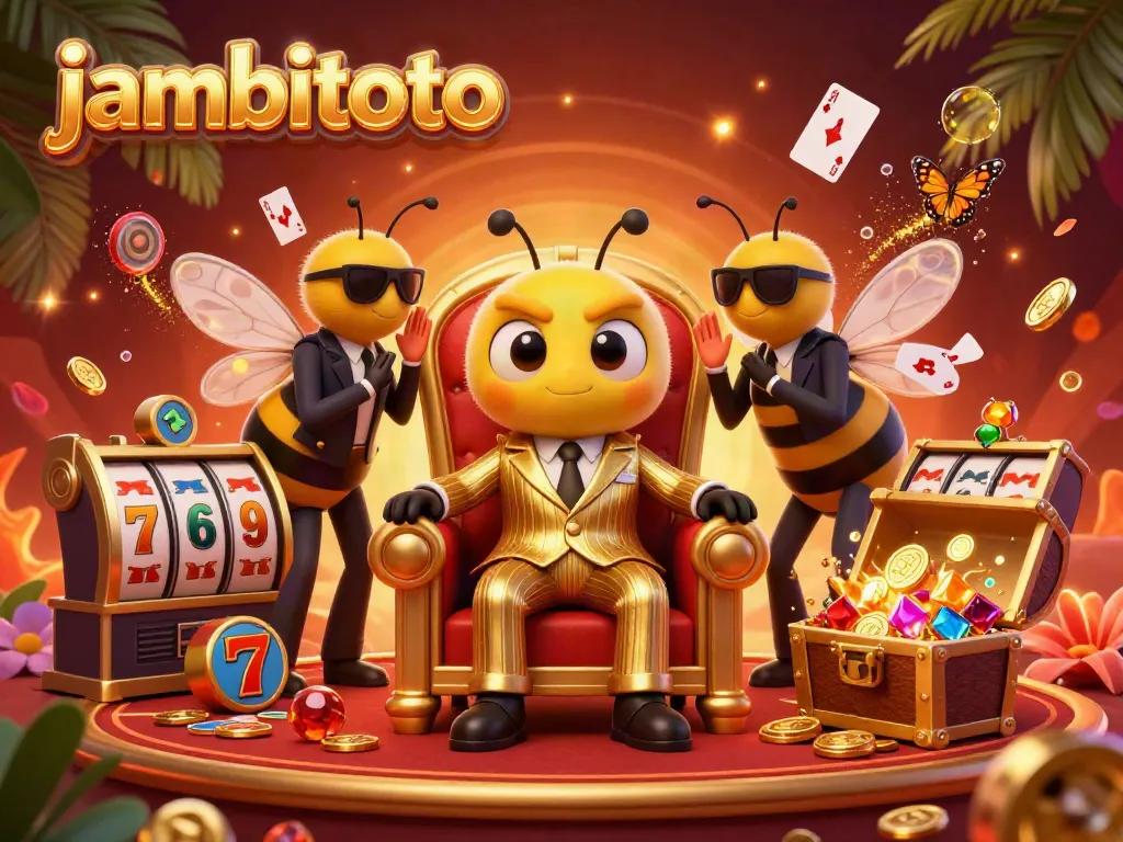 Engage with the vibrant jambitoto scene featuring a bumblebee mob boss in a casino setting, rich in gambling details.